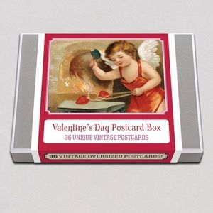 Laughing Elephant brand! 36 Valentine’s Day Postcards box! Vintage style artwork